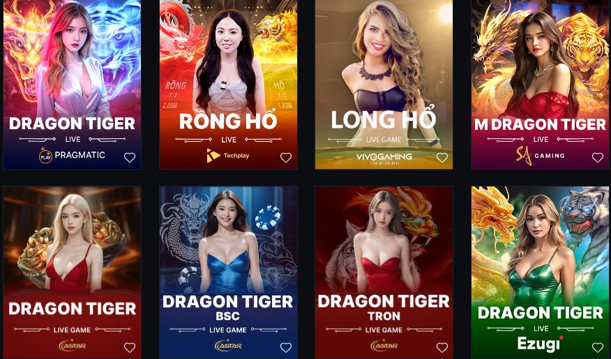  Các cửa cược rồng hổ