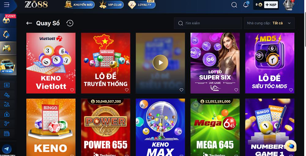 Hệ thống xổ số siêu tốc Zo88 trả thưởng ngay