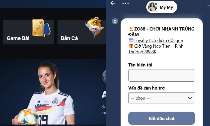 Liên lạc qua chat live