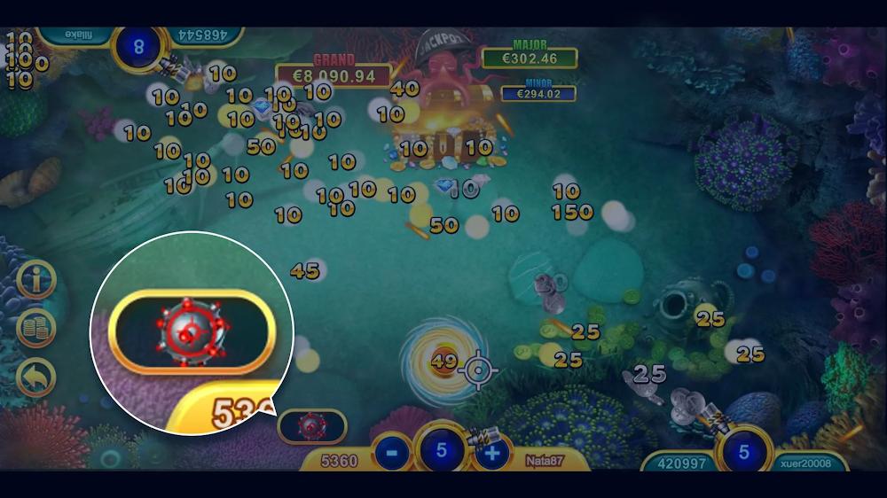 Ngắm bắn giữa bầy cá tối ưu sát thương