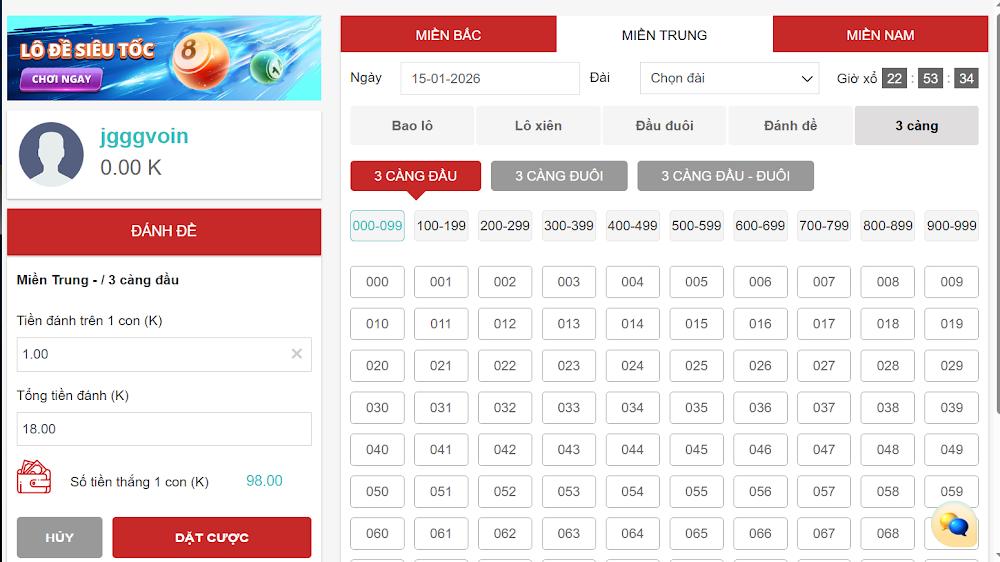 Thử vận may với cược ba càng trúng lớn